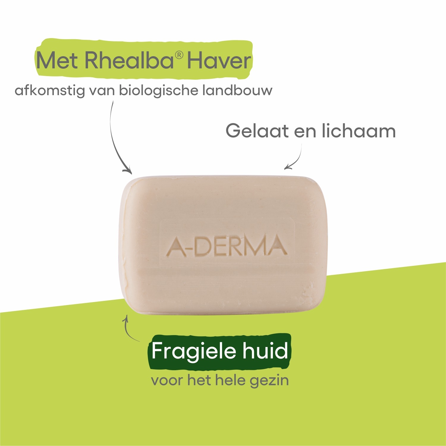 A-DERMA Körperseife, dermatologische Reinigungsseife – 100 ml