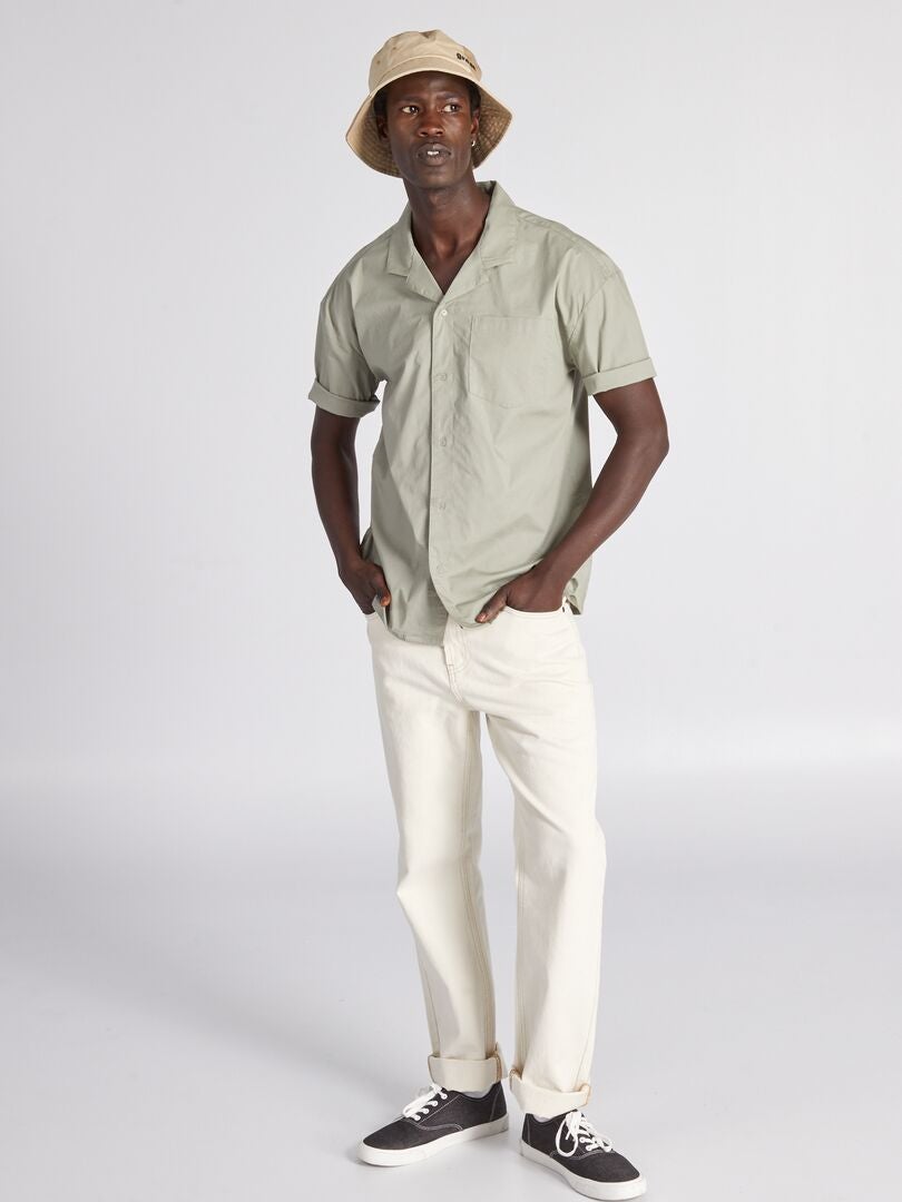 Camisa de manga corta con bolsillo - gris