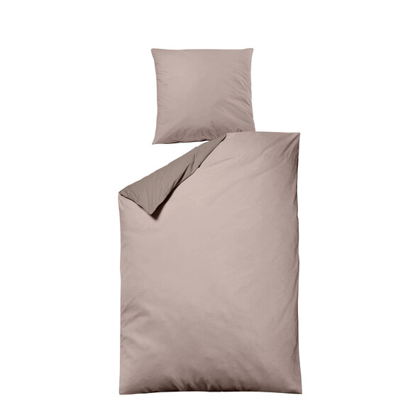 Luxe satijnen beddengoed, 135 x 200 cm, beige