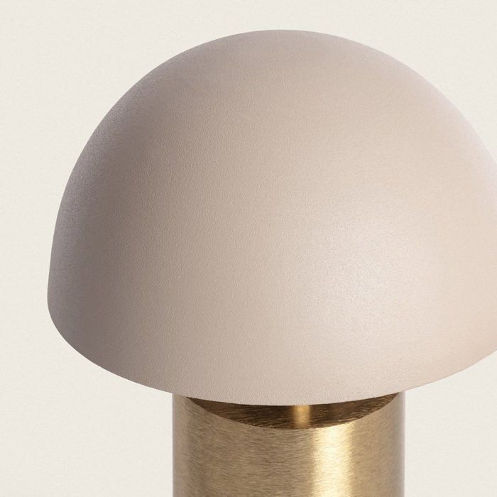 Lampada da tavolo Tanev Lis in metallo beige
