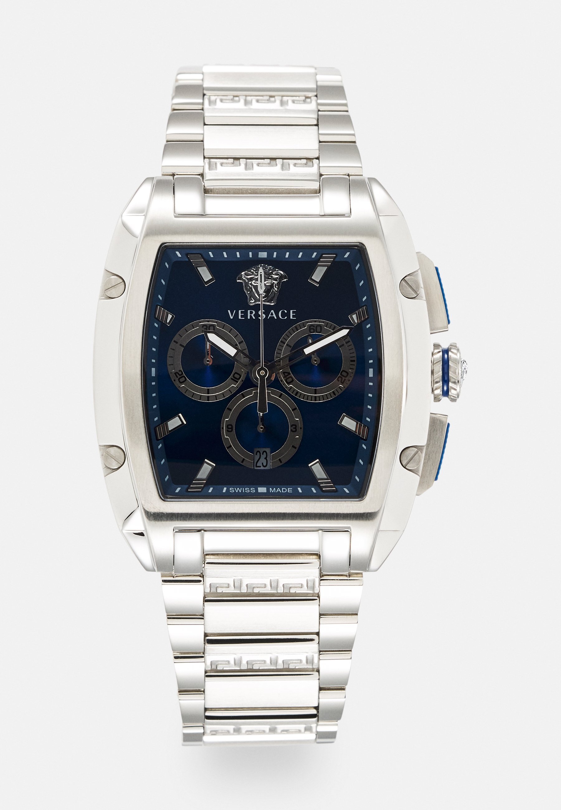 Versace DOMINUS - Chronografické hodinky - stříbrná/modrá