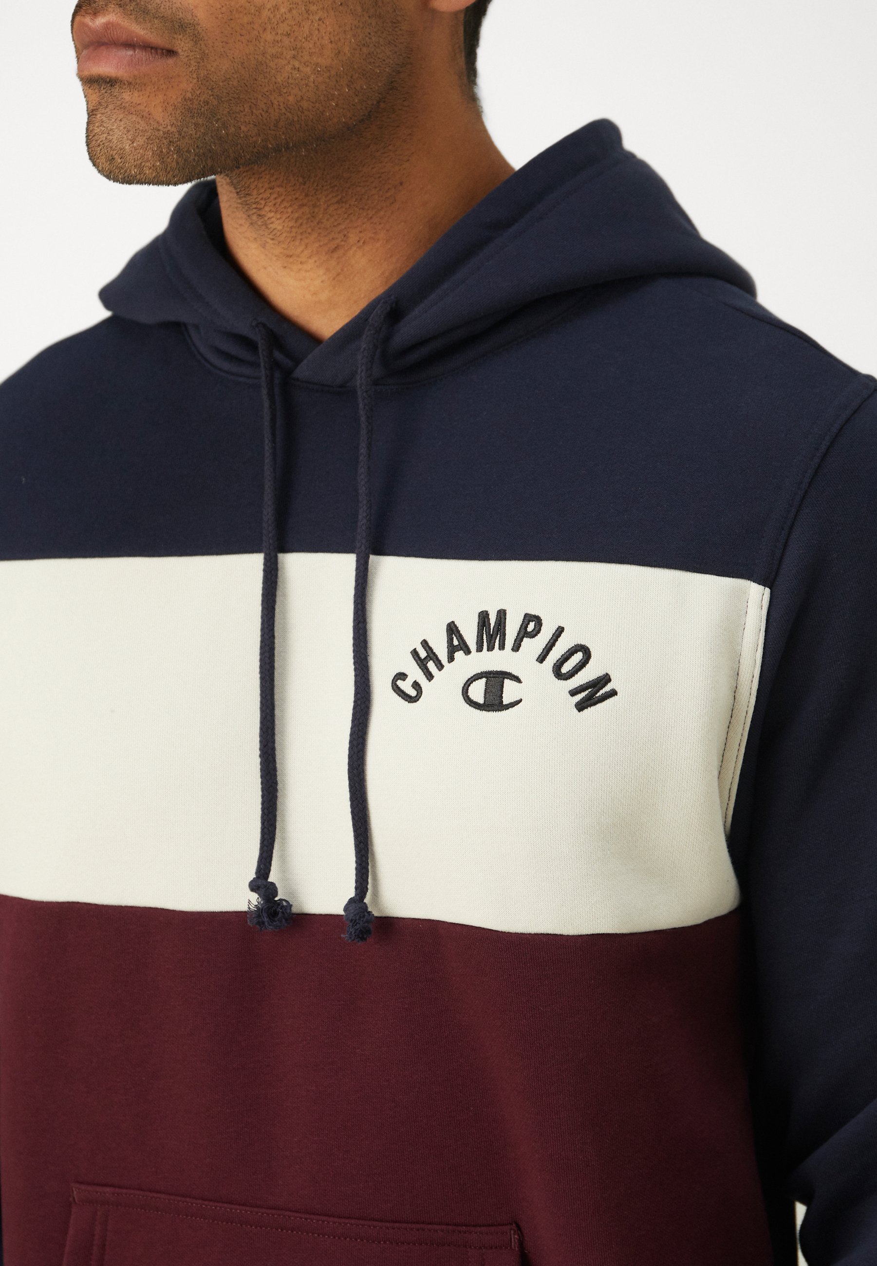 Champion ICONS COLORBLOCK HOODIE - Hoodie - donkerblauw