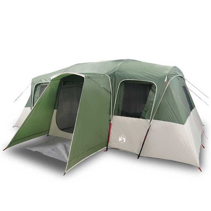 Tienda de campaña familiar tipo túnel impermeable verde vidaXL para 16 personas, tienda de campaña, refugio de camping, refugio de jardín, tienda de campaña, refugio 94707