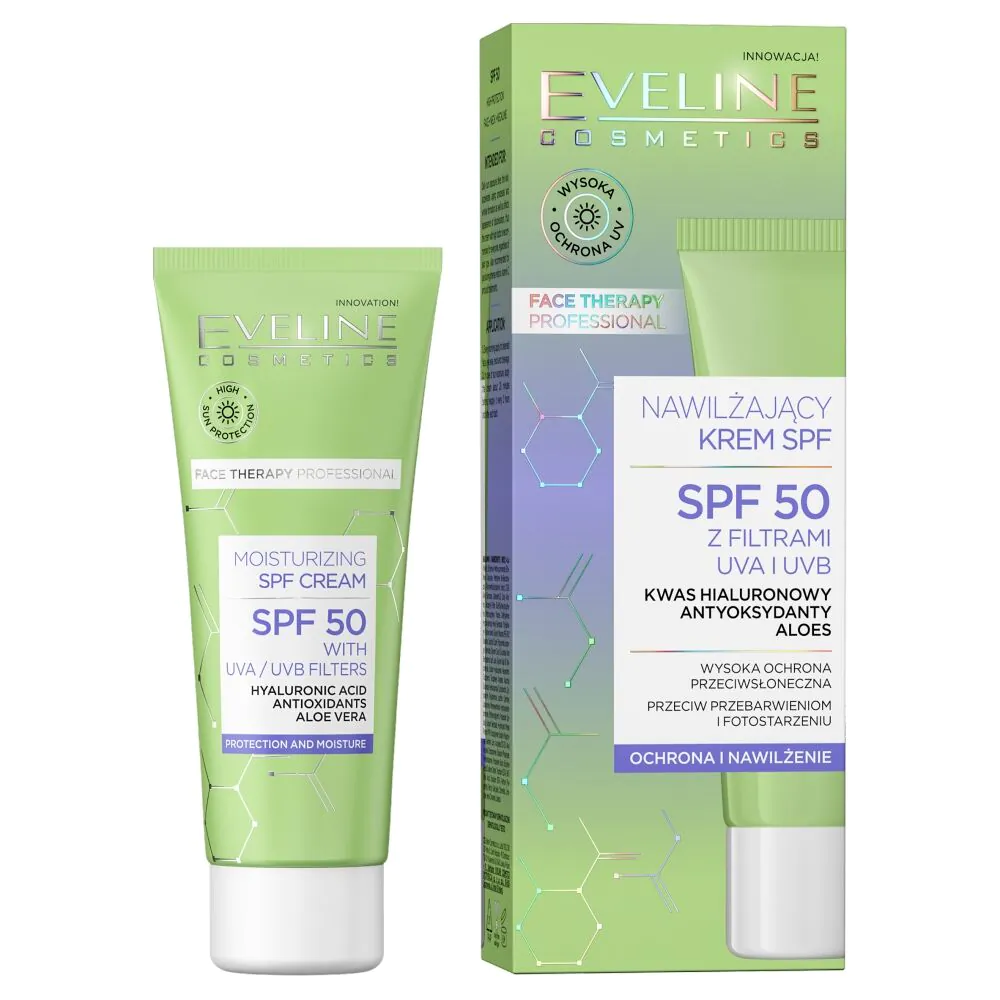 Eveline Nawilżający krem do twarzy, szyi i dekoltu SPF50