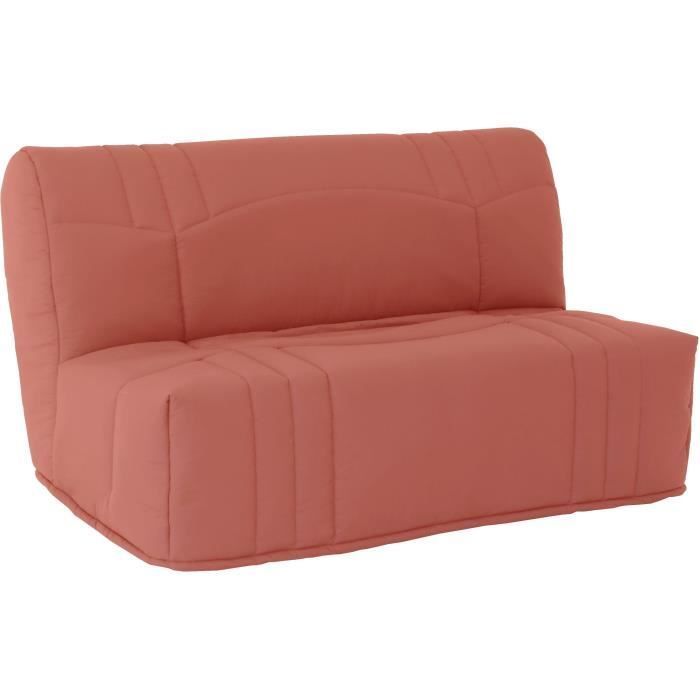 Sofá-cama DREAM BZ - Tecido 100% algodão terracota - Área de dormir 140x190 cm