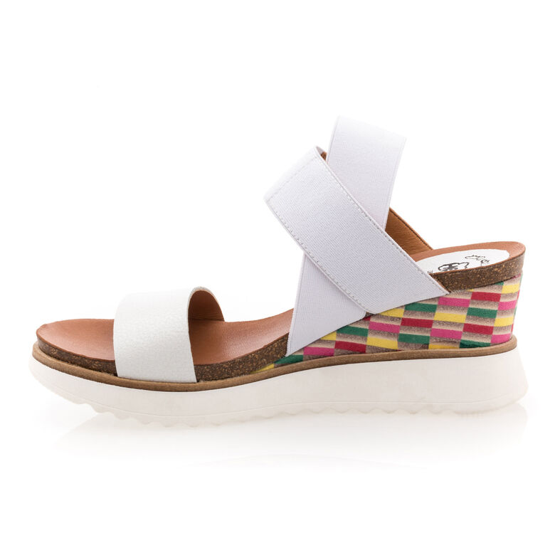 Weiße Damensandalen / Zehenfreie Schuhe