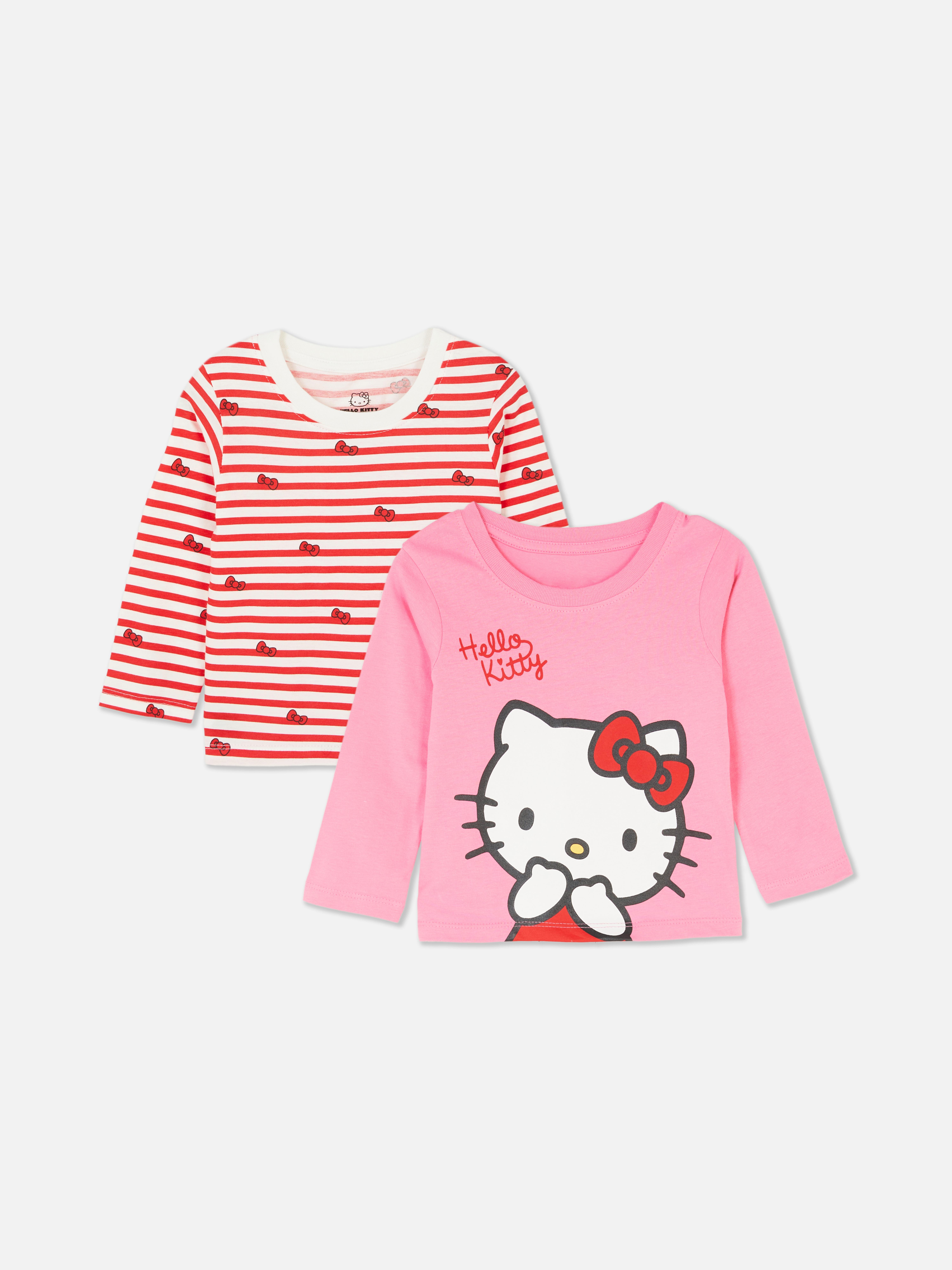 Hello Kitty Langarm-T-Shirts, 2er-Set Zwei süße Langarm-T-Shirts für kleine Hello Kitty-Fans