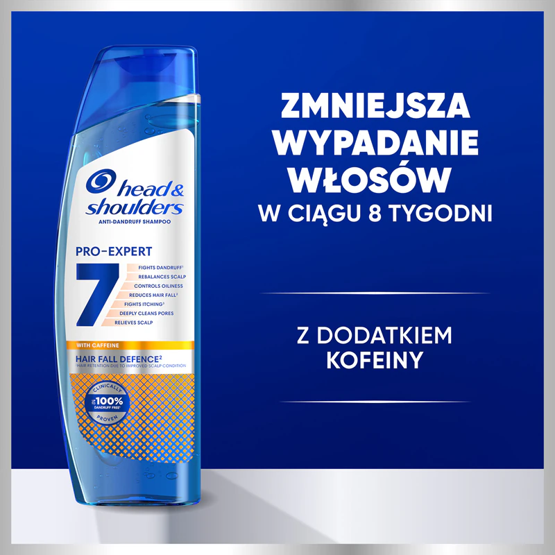Shampoo Head & Shoulders Pro-Expert 7 Hair Fall Defense Anticaspa e Antiqueda com Cafeína