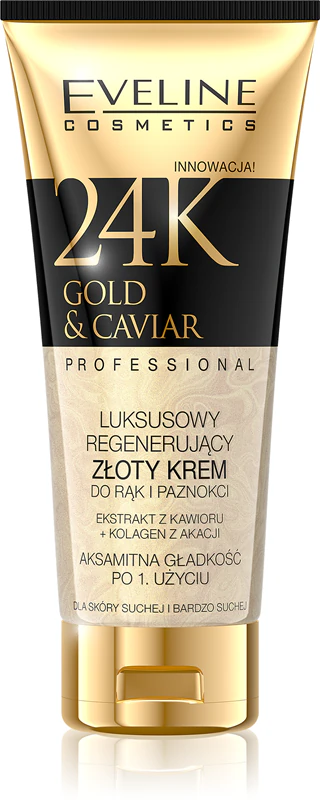 Krém na ruky a nechty Eveline Cosmetics 24k Gold & Caviar