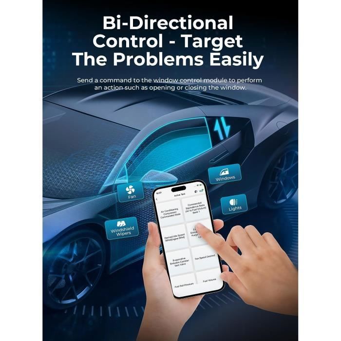 TOPDON Topscan Lite OBD2 Scanner Bluetooth Outil de Diagnostic sans Fil OBDII pour Tous Les Systèmes Test Actif Lecteur de Codes