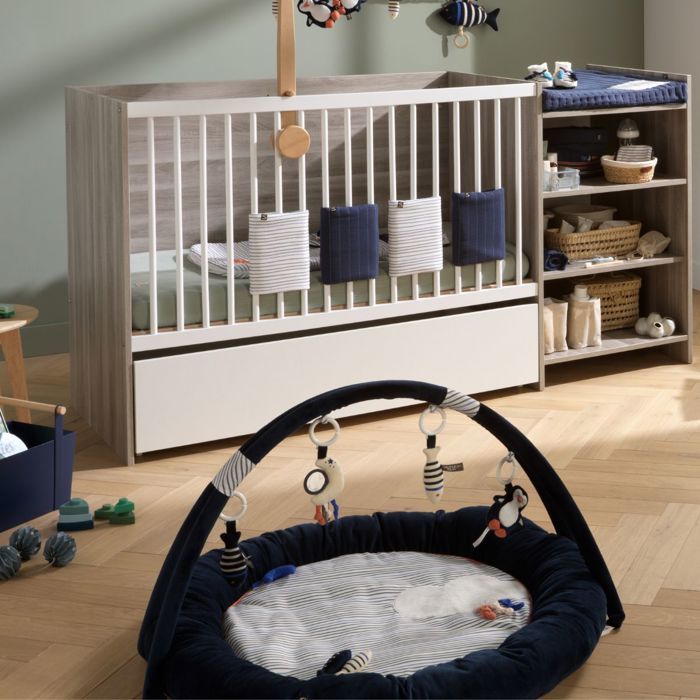 Tapis d'éveil marinière en velours - BABY SAILOR