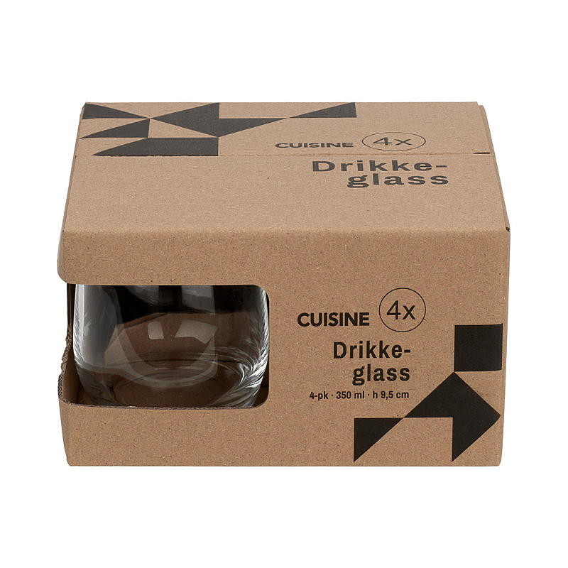 Cuisine drikkeglass 4-pakning 35 cl Tumbler Cuisine