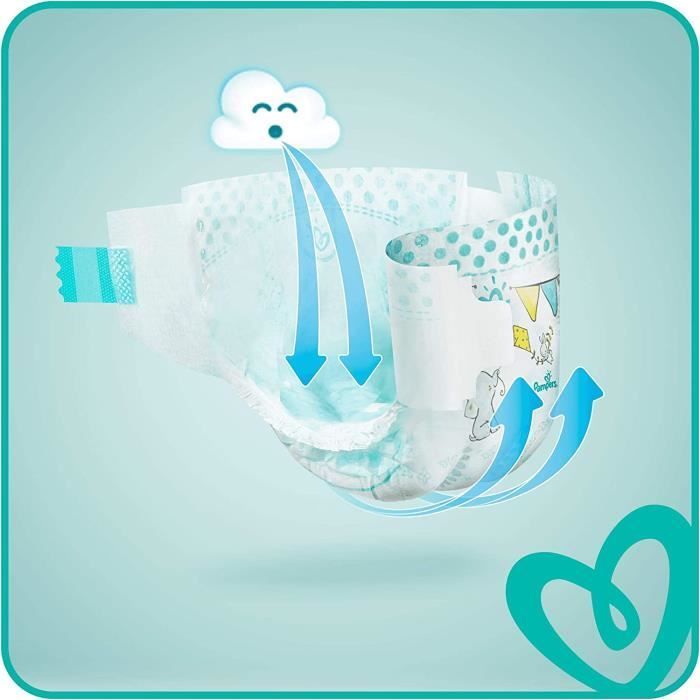 PAÑUELOS PAMPERS BABY-DRY TALLA 7, 60 CAPAS