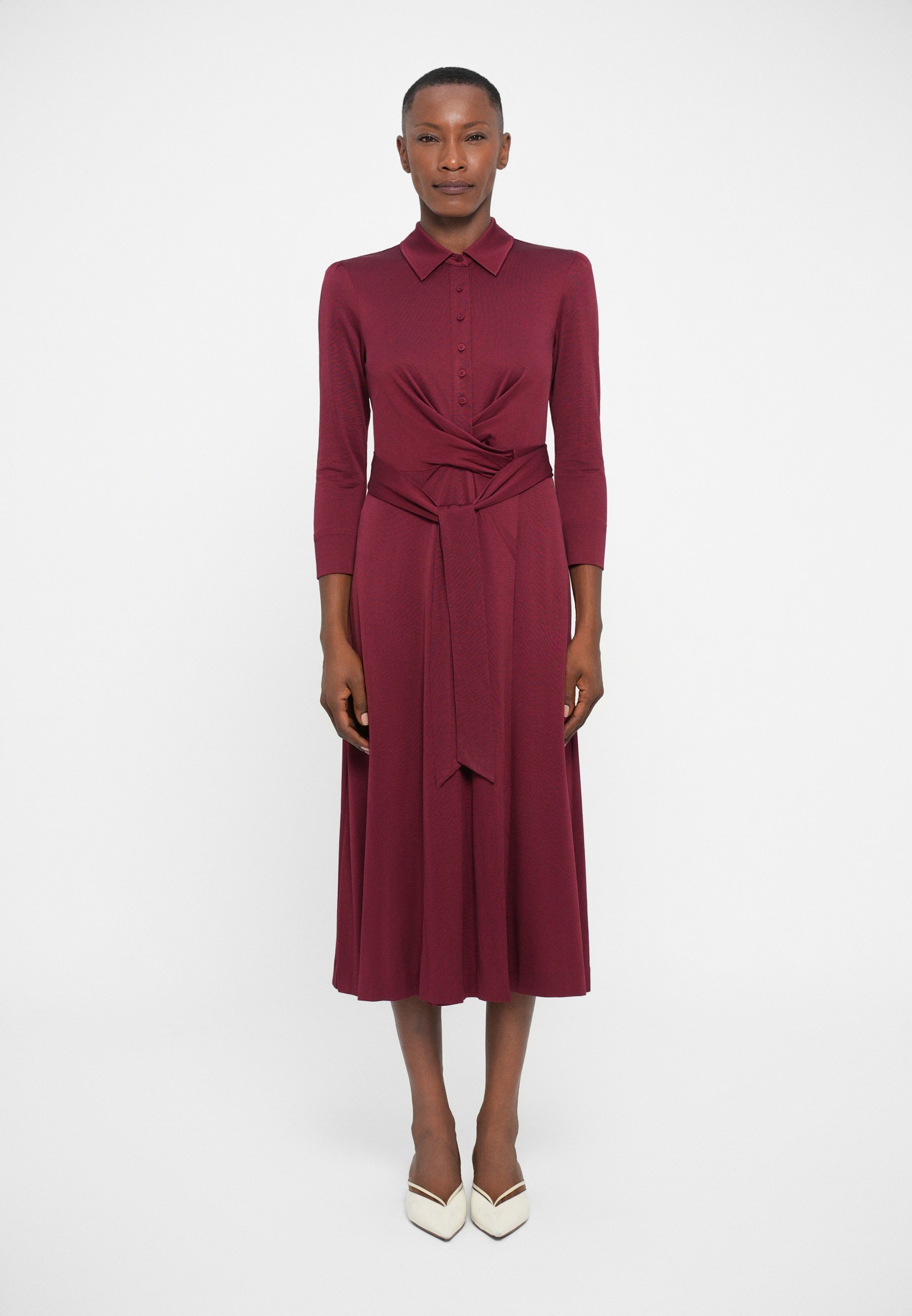 Diane von Furstenberg SANA TWO JURK - Overhemdjurk - wijnroze