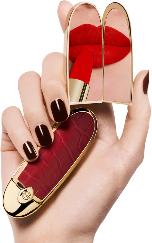 Estojo para batom GUERLAIN Rouge G Double Mirror Jewel Case com espelho.