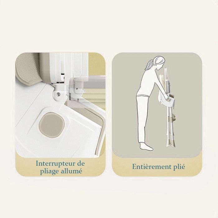 Trona ajustable para bebé - MIPAN - Trona convertible con ruedas - Bandeja extraíble - Para niños de 6 meses a 3 años - Beige