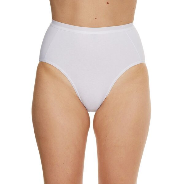 Dámske nohavičky Kruidvat Cotton Shape Highleg, biele, veľkosť L, 2 kusy