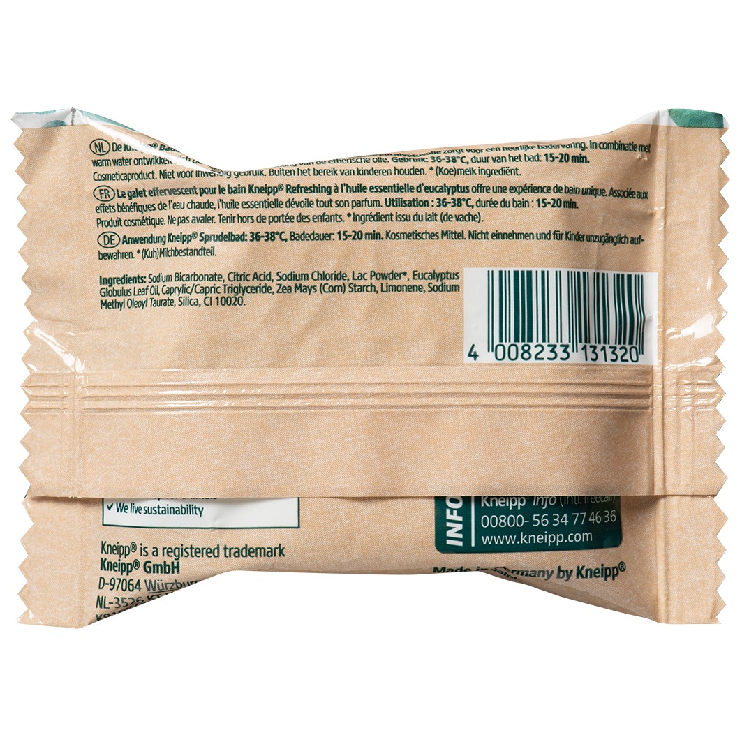 Tabletas efervescentes refrescantes para baño y ducha Kneipp - 80 g