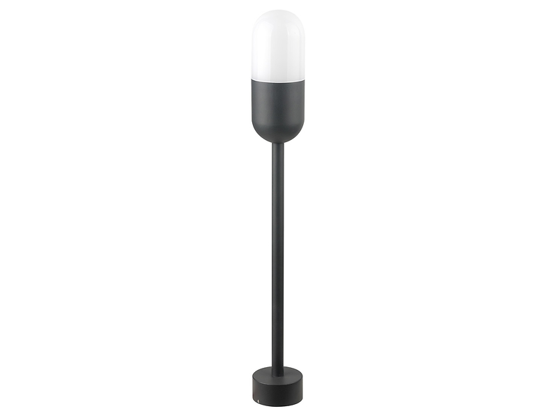 Lampa stojąca zewnętrzna Horten 60cm aluminiowa biało-czarna