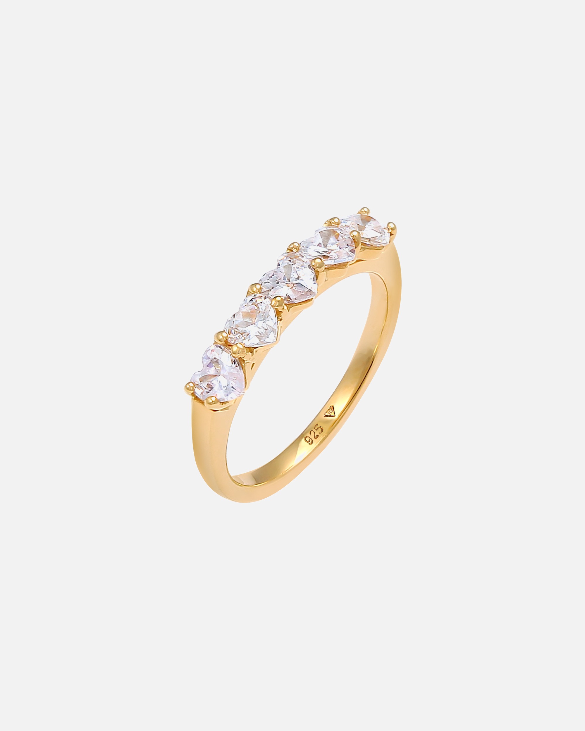 Elli Les fiançailles de coeur des femmes sont élégantes avec des cristaux de zircone en argent sterling 925