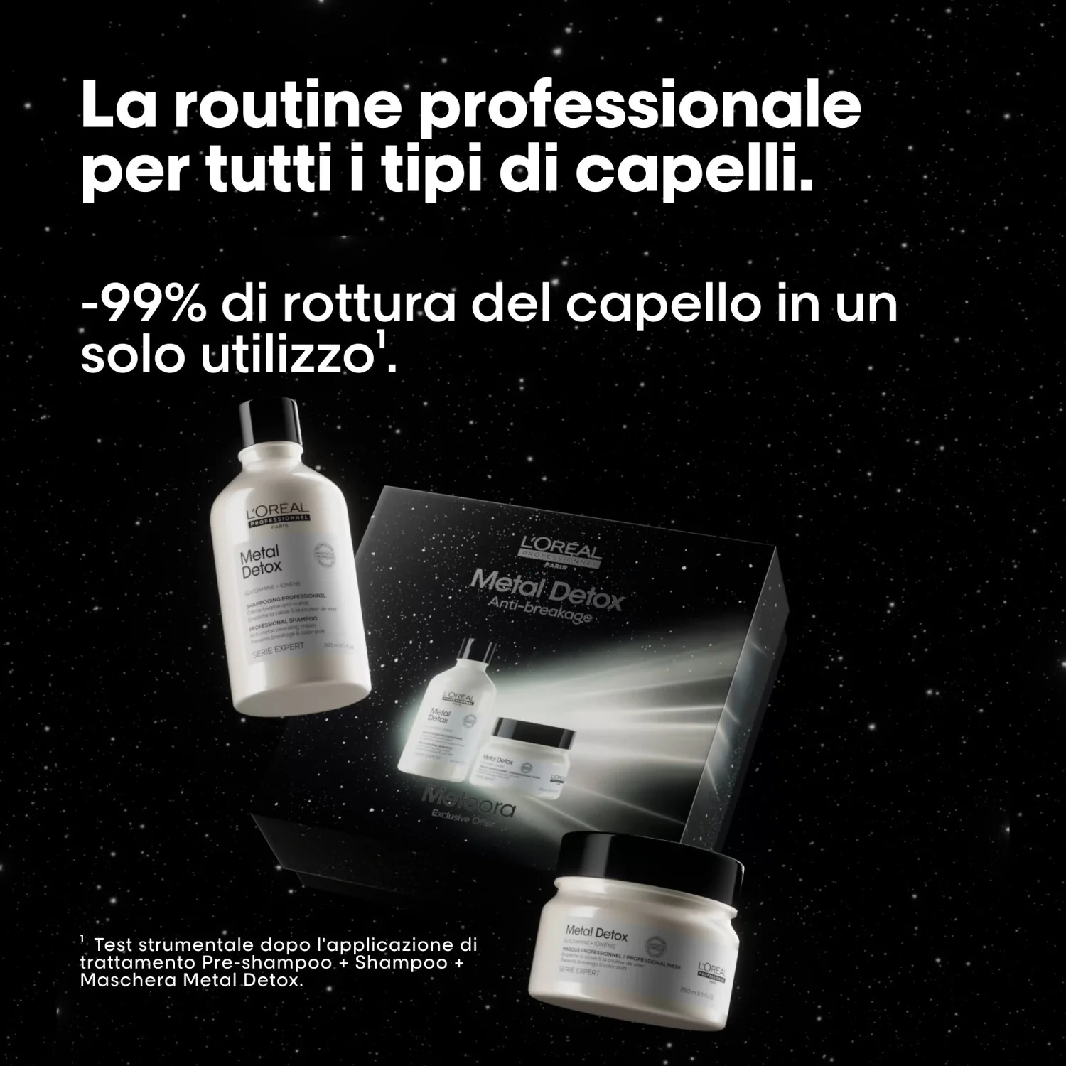 SERIE EXPERT New Cofanetto Natale Metal Detox Shampoo + Maschera - Cofanetti per Capelli, Shampoo Riparatore, Maschera Riparatrice Capelli