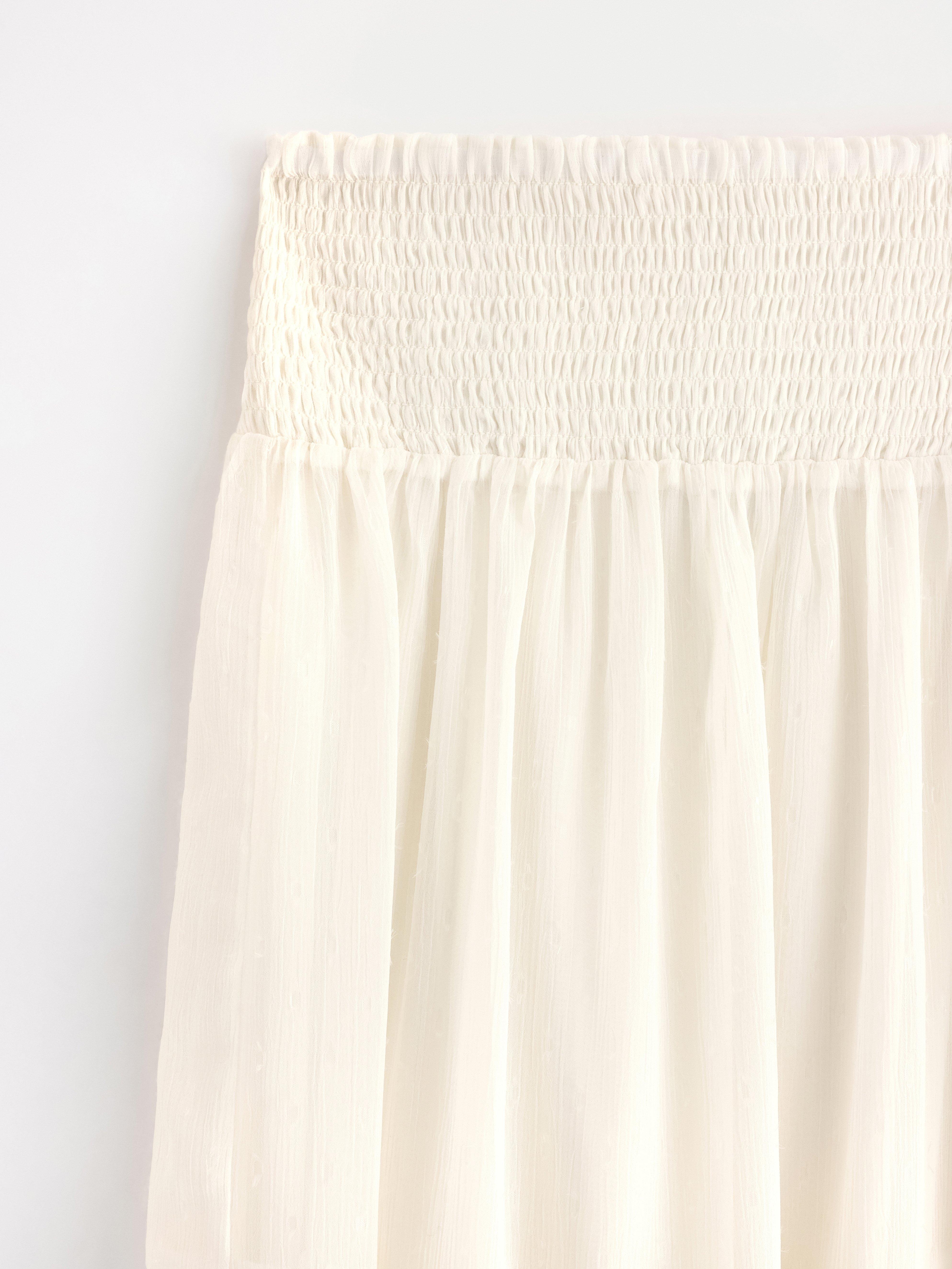 Chiffon maxiskjørt Off White
