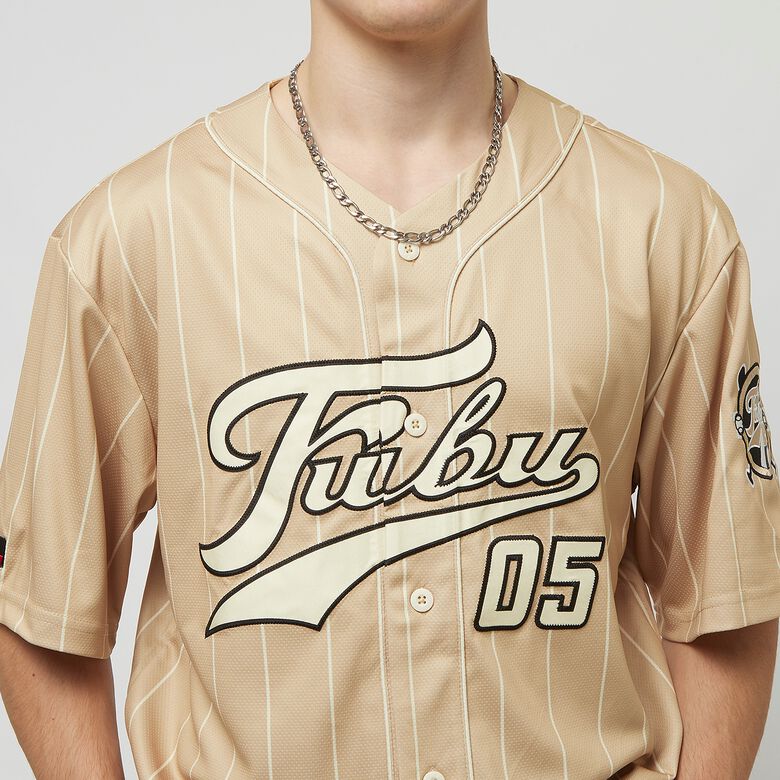 Maglia da baseball a righe multicolore stile college