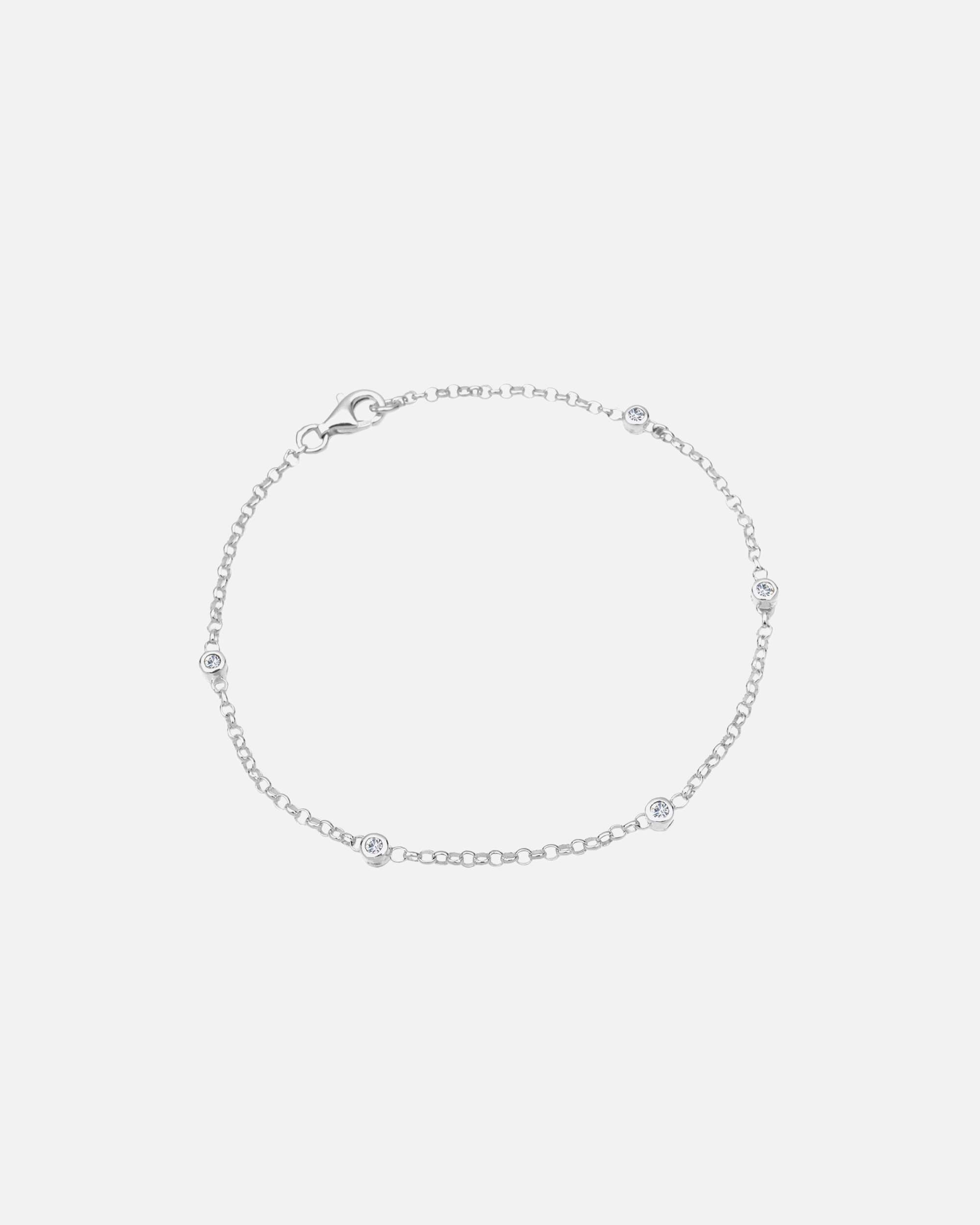 Elli Femmes Classique Basique avec Cristaux en Argent Sterling 925