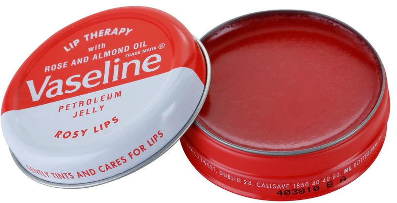 bálsamo labial Vaseline Lip Therapy não é necessário.