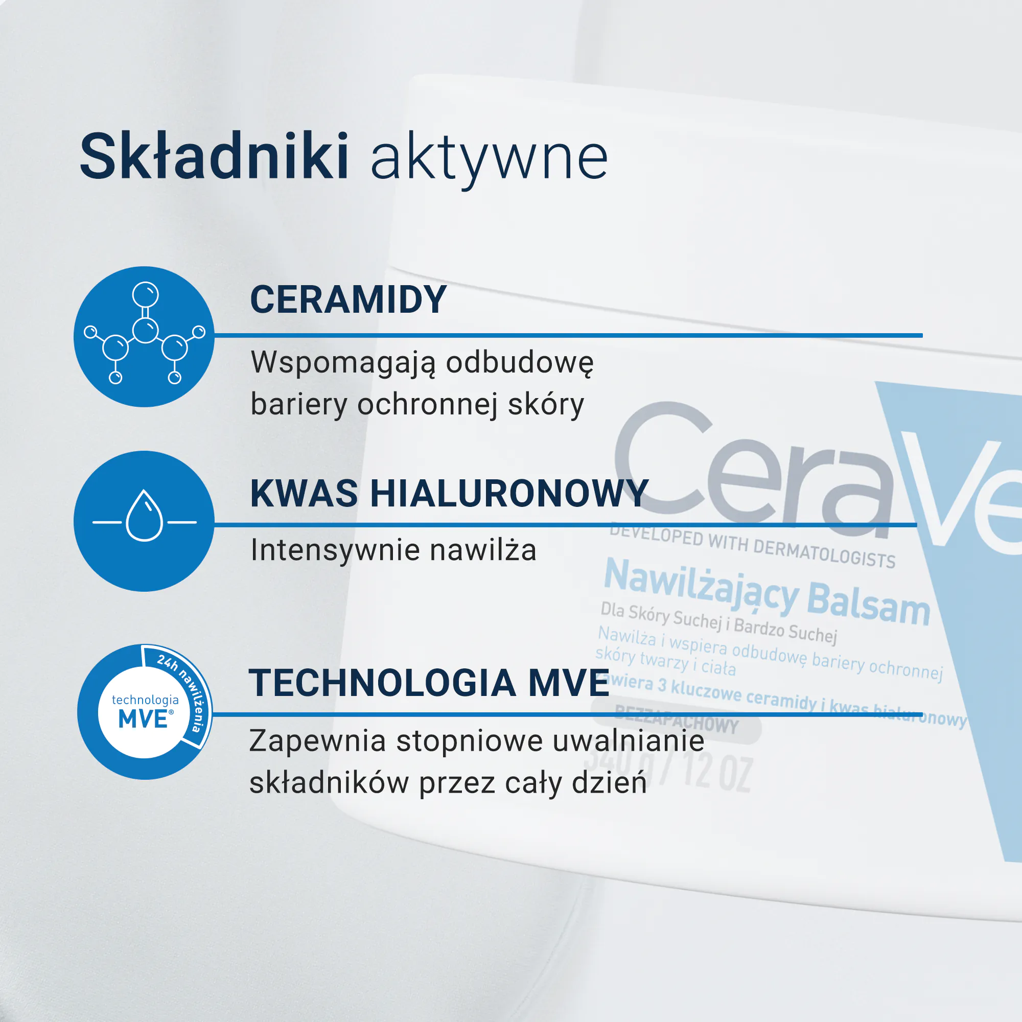 CeraVe Nawilżający balsam do skóry suchej i bardzo suchej, 340 g