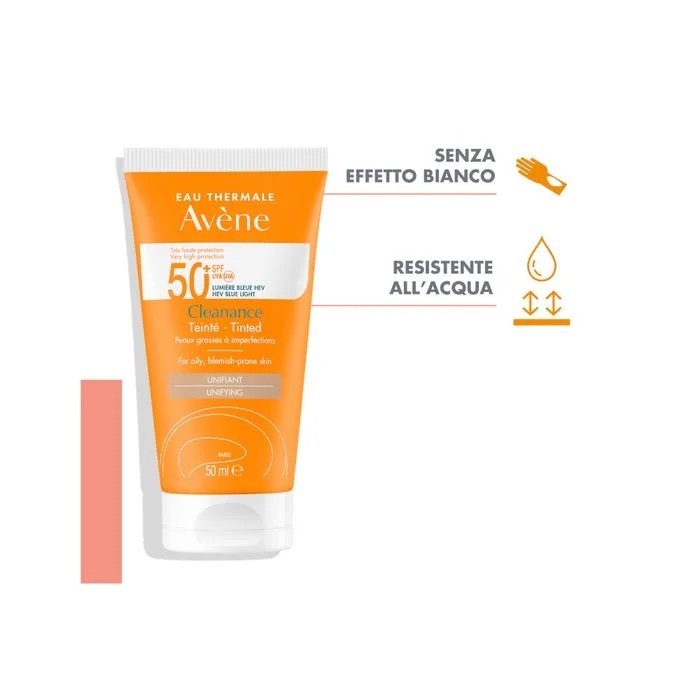 AVENE Avène Sol Cleanance SPF50+ getinte crème met nieuwe formule 50 ml zonbescherming
