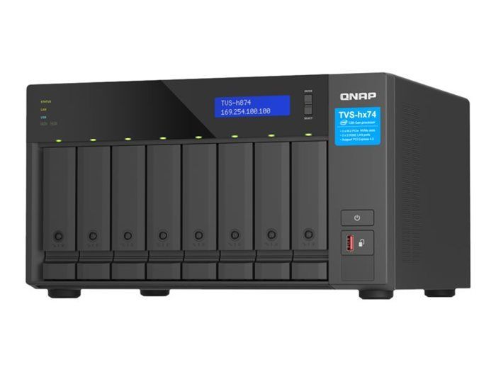 Server NAS - QNAP - TVS-H874 - 8 alloggiamenti - SATA 6Gb/s - 32 GB di RAM - Ethernet 2.5 Gigabit