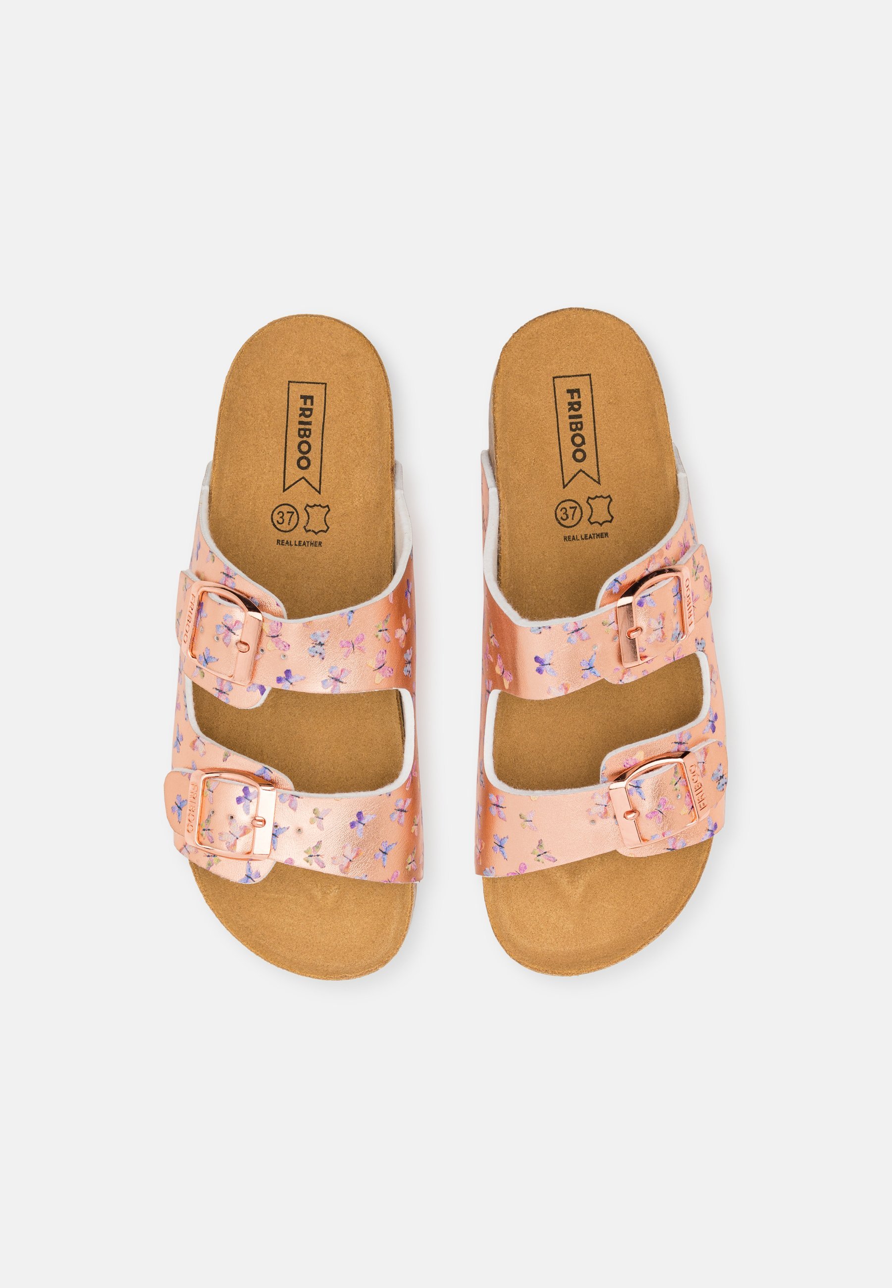 Mules Friboo - couleur or rose