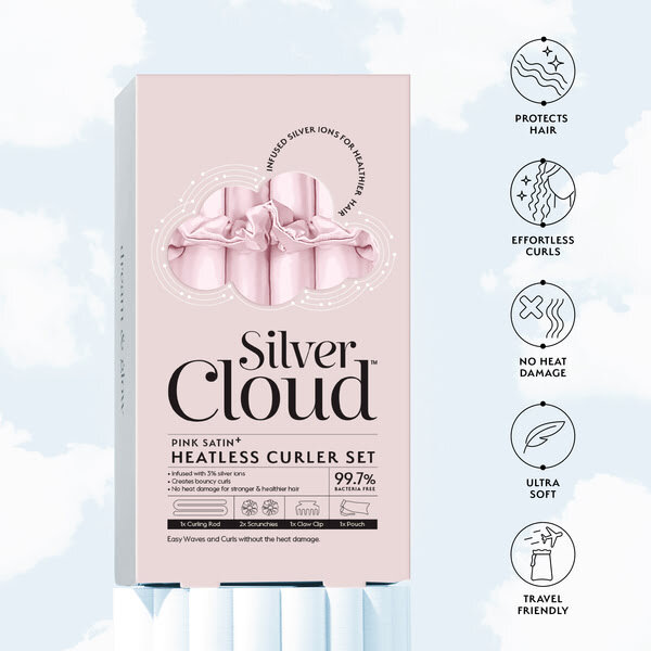Sada bezhřevných kulem Silver Cloud Pink Satin