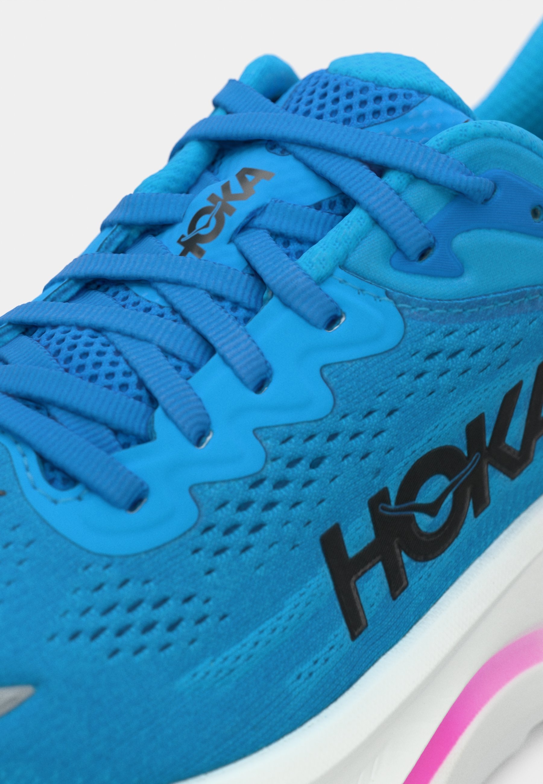 HOKA BONDI 9 - Hardloopschoenen voor op de weg - hemelsblauw/neonfuchsia