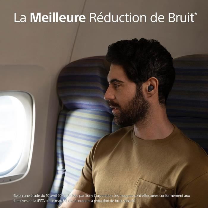 Auriculares inalámbricos Sony WF-1000XM5 con cancelación de ruido, 36 horas de autonomía y Bluetooth multipunto.