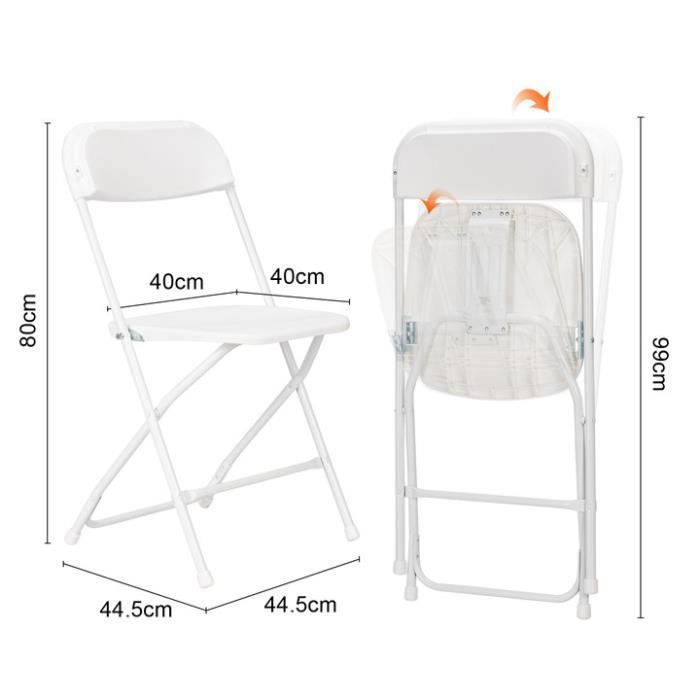 Conjunto de mesa y sillas plegables, ideal para fiestas, conferencias, recepciones, acampadas y jardines; mesa + 8 sillas, color blanco.