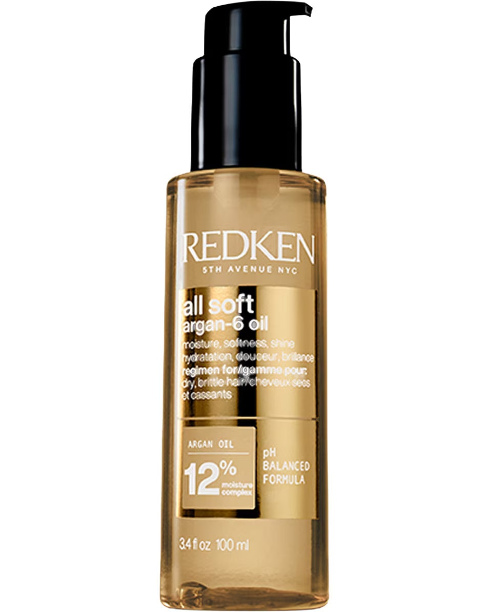 Ulei de păr REDKEN All Soft Argan-6 Oil fără clătire - pentru păr uscat și fragil