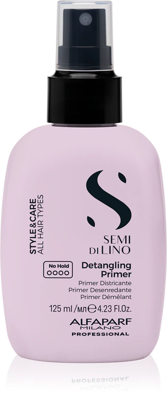 Alfaparf Milano Semi di Lino Style&Care Detangling Primer crème om het haar voor te bereiden op het stylen, zodat het makkelijker doorkambaar is.