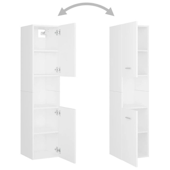 vidaXL Witte Badkamermeubelset van Gefabriceerd Hout 3070955