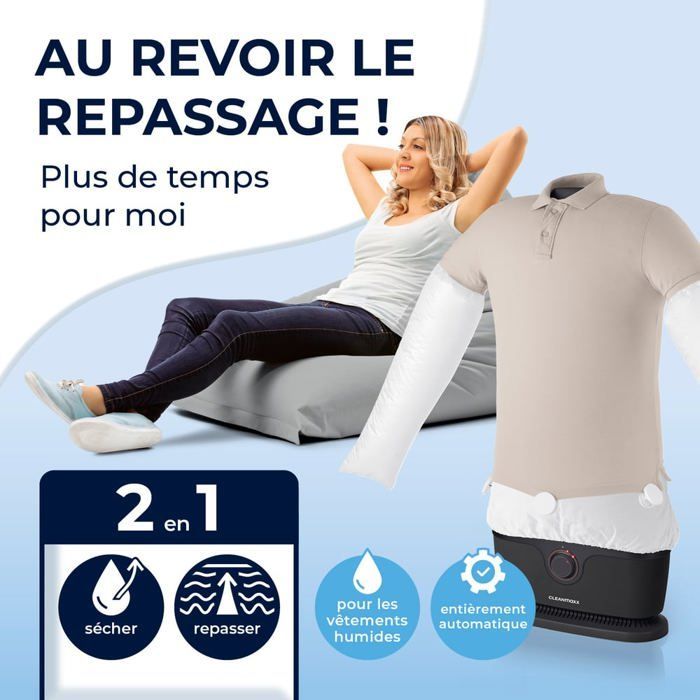 CLEANmaxx PRO Shirt Iron for Outerwear