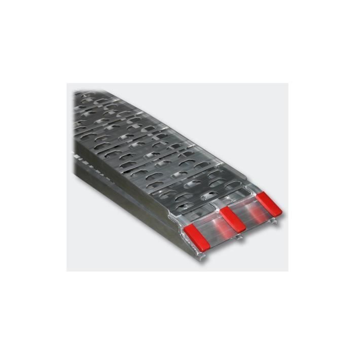 Folding aluminum motorcycle loading ramp, up to 340 kg, 220 x 28 cm, grey, 3416050