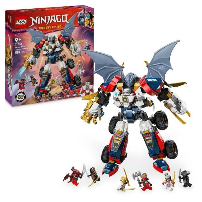 LEGO NINJAGO 71834 Mech Ultra Combo di Zane - Set di costruzioni 4 in 1 per bambini dai 9 anni in su