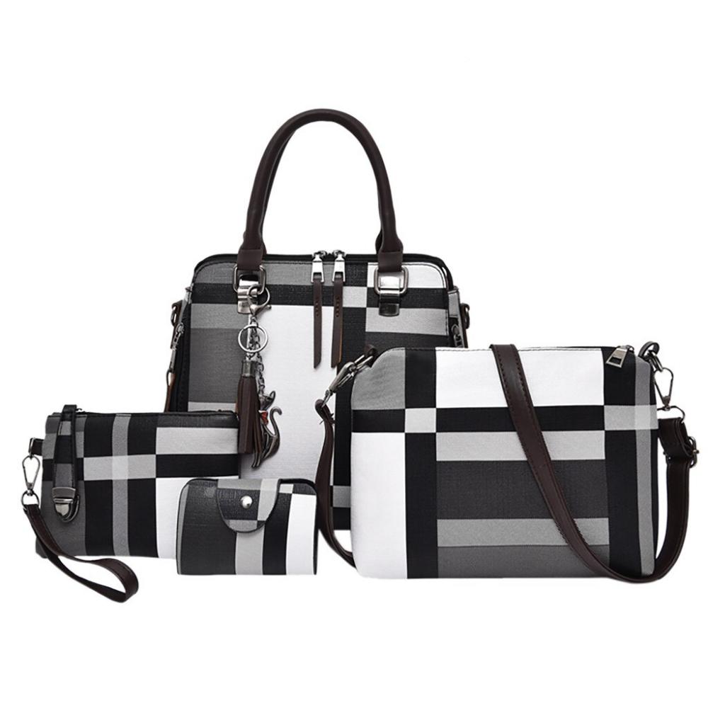 Sac bandoulière tendance, sac à main, pochette pour téléphone, pour femmes et filles, lot de 4, sac à main, pochette et portefeuille 6 pièces