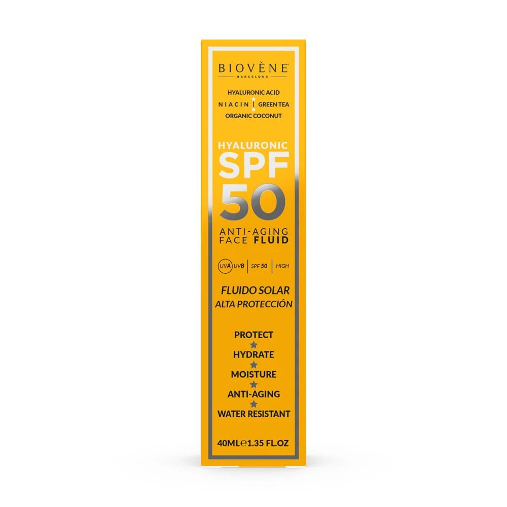 Omladzujúci pleťový fluid s kyselinou hyalurónovou SPF 50 Ochrana tváre