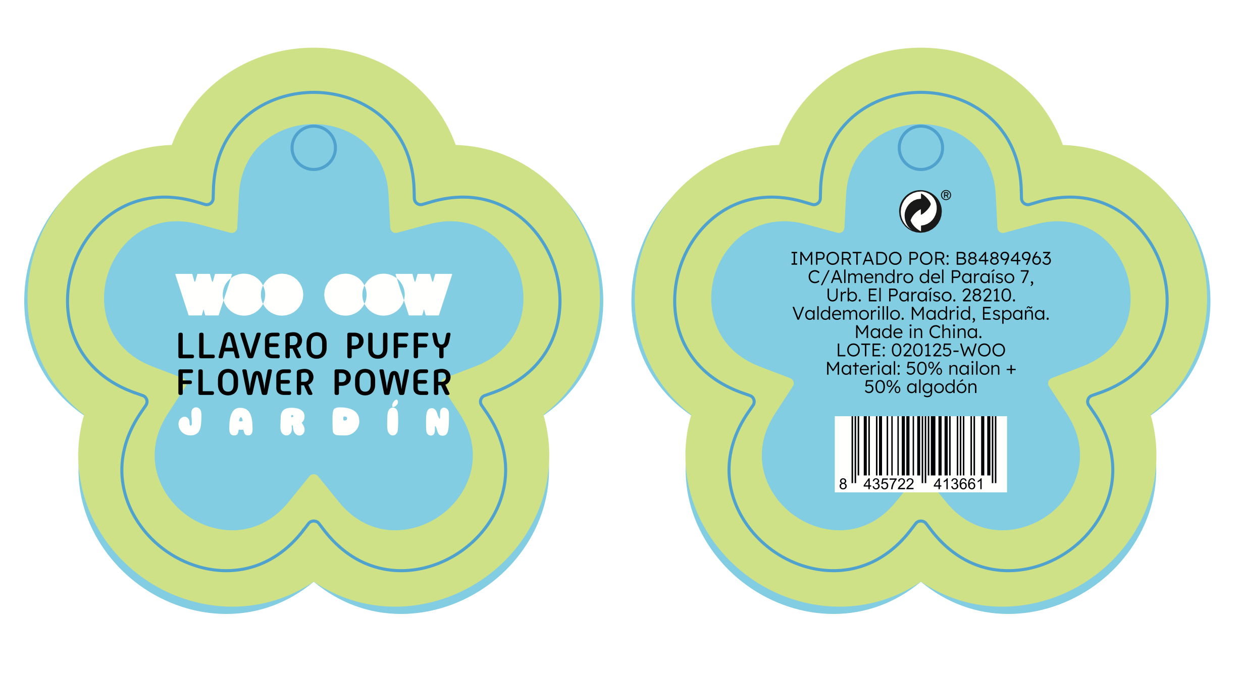 Privjesak za ključeve Puffy Flower Power Alati i pribor