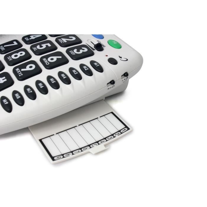 Telefone sem fio amplificado GEEMARC CL 100 - Botões grandes - Branco