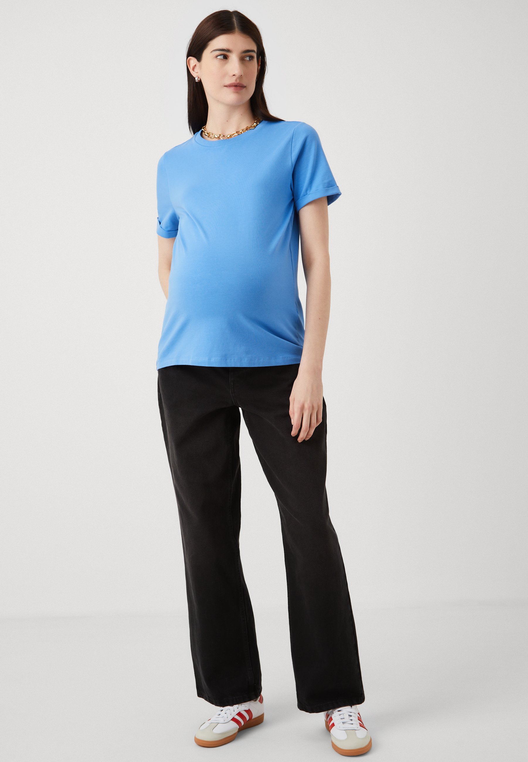Vero Moda Maternity VMMTESS WIDE - Jean coupe décontractée - denim noir