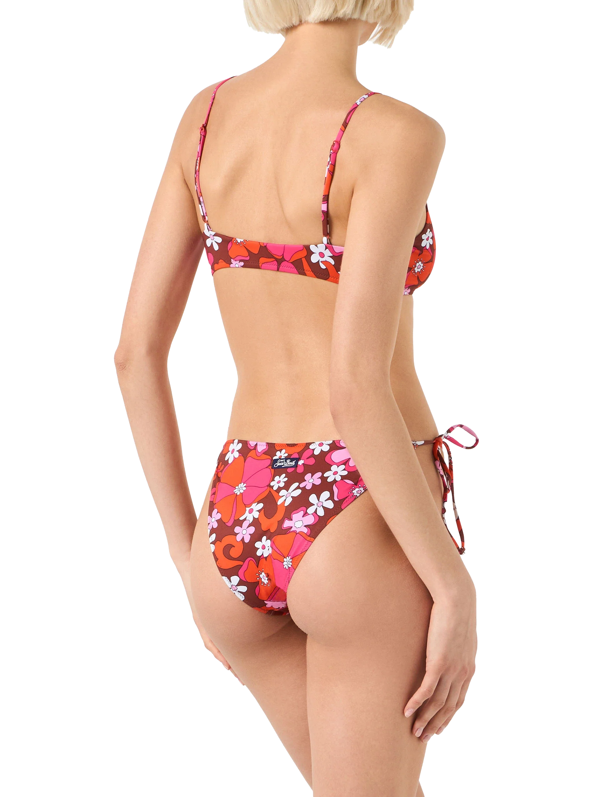 Bralette bikini voor dames met retro bloemenprint