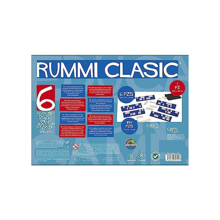 Jeu de Société - Cayro - Rummi Classique - 6 Joueurs - Développement Cognitif